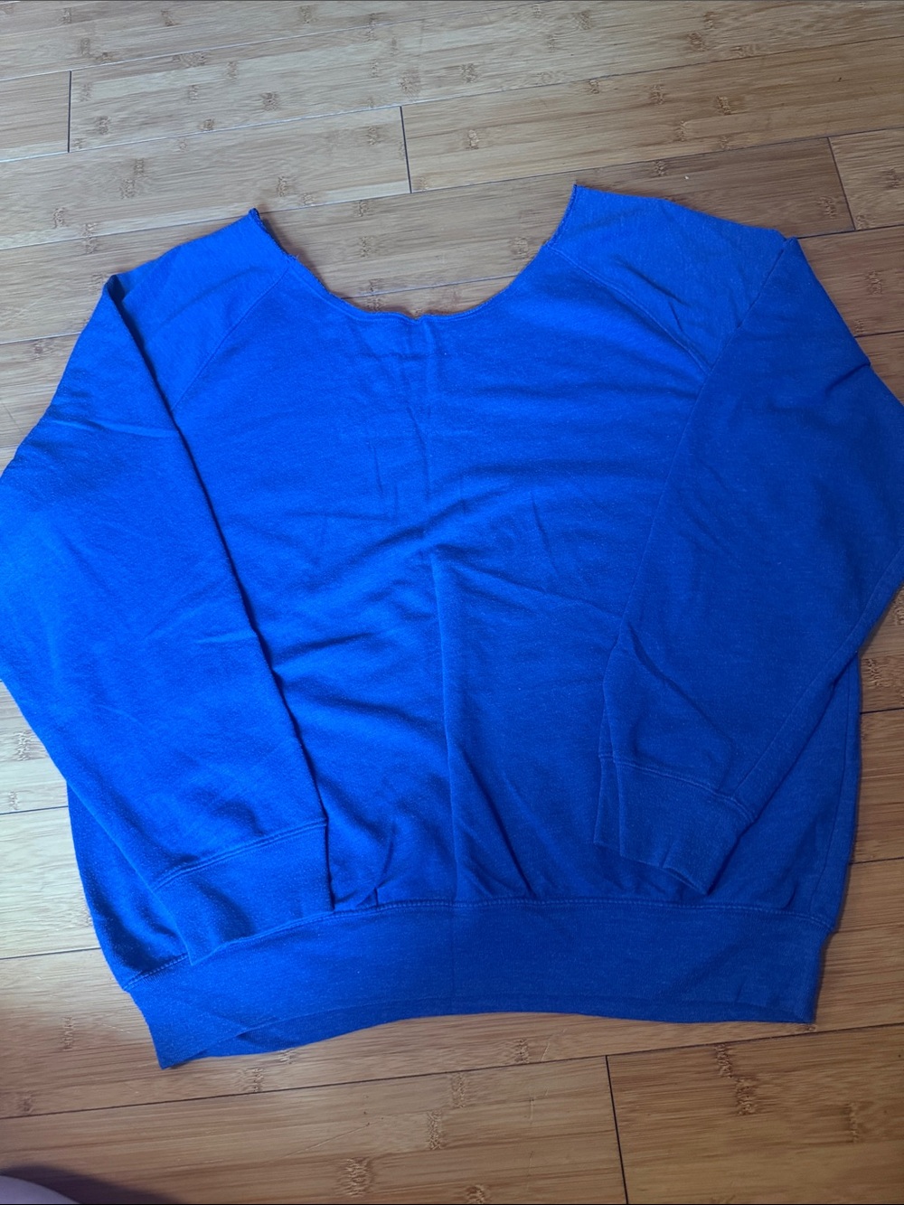 PINK Victoria's Secret Royal Blue Crewneck Sweatshirt with White Logo - Picture 5 of 5